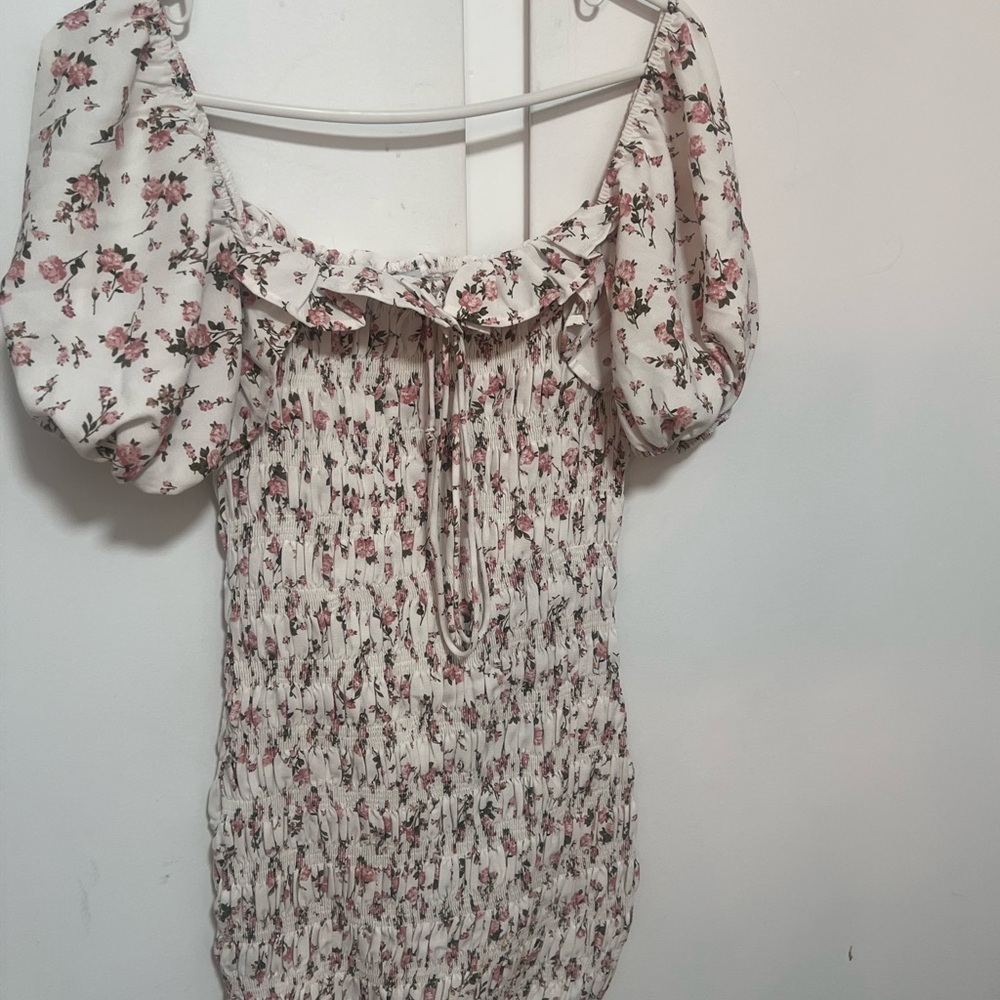 Floral Ruffle Mini Dress - Picture 3 of 8